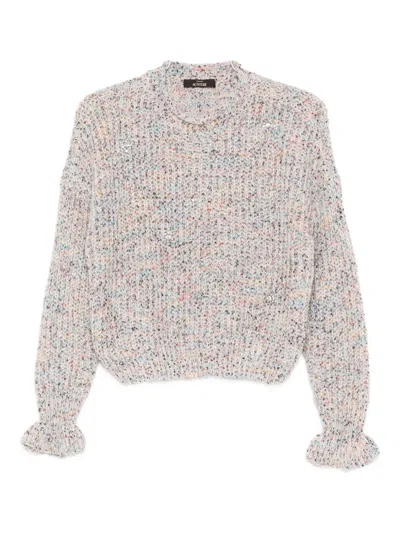 Twinset Ruffled-cuff Sweater In Neutral