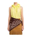 Twinset Ruffled Halter Top In Multi