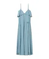 Shop Twinset Ruffled Lace Dress In Blue