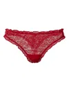 Twinset Ruffled-lace Thong Set (set Of Two) In Red