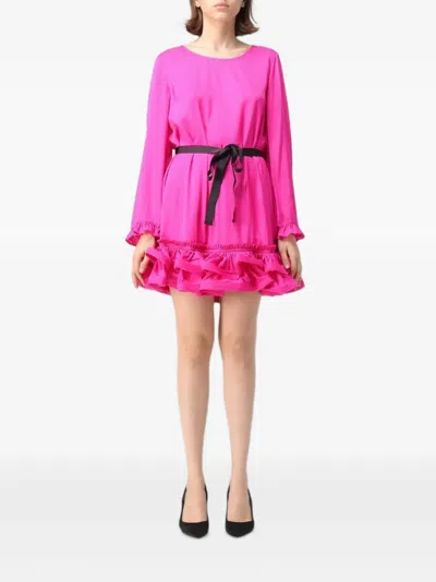 Twinset Ruffled Mini Dress In Pink