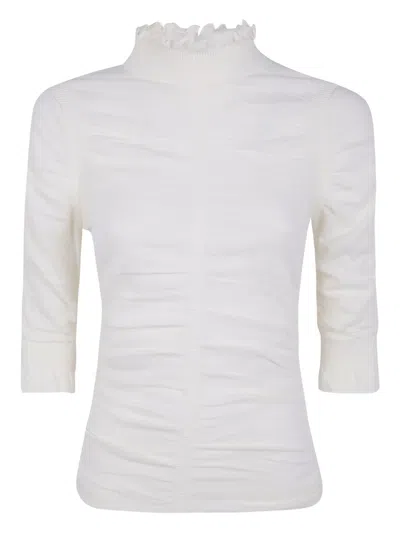 Twinset Ruffled Top In White