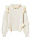 Twinset Ruffled-trim Jumper In Multi