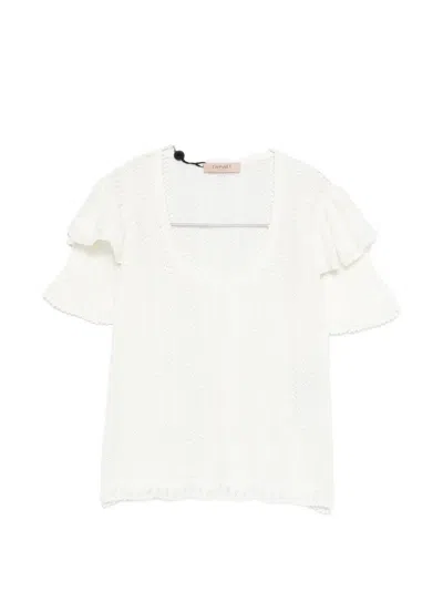 Twinset Ruffled T-shirt In White