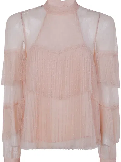 TWINSET RUFFLED TULLE BLOUSE