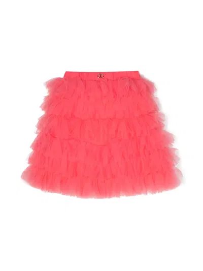 Twinset Kids' Ruffled Tulle Tutu Skirt In Pink