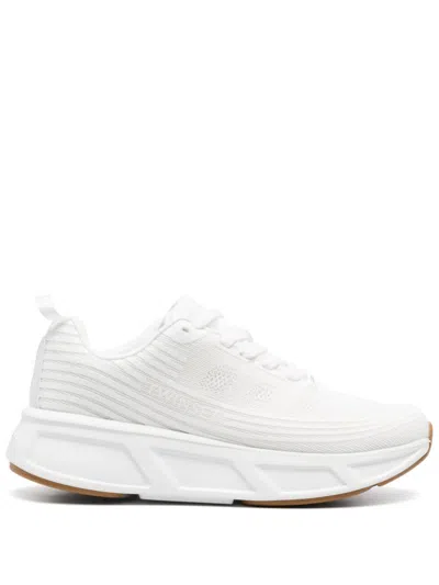 Twinset X Fessura Logo Striped Sneakers In White
