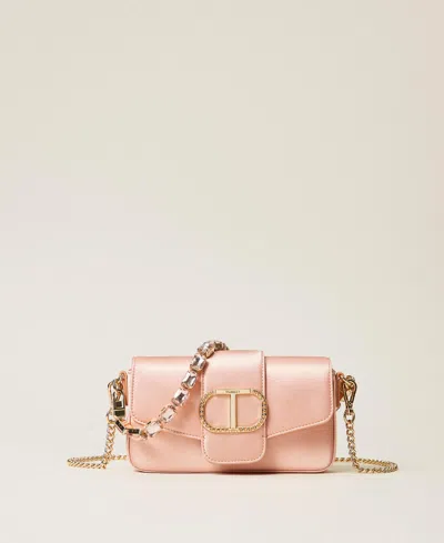 Twinset Sac À Bandoulière « Amie » En Satin Avec Strass