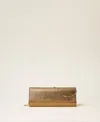 Twinset Sac À Bandoulière En Cuir Lamé