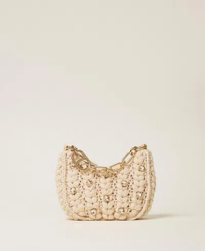 Twinset Sac « Croissant » En Maille Crochet