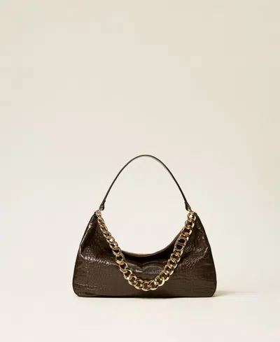 Twinset Sac « Liliane » En Cuir Imprimé Croco