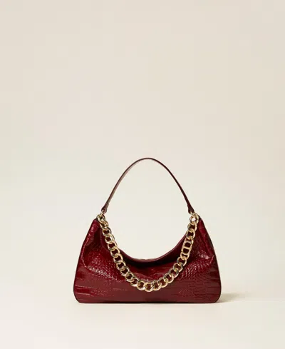 Twinset Sac « Liliane » En Cuir Imprimé Croco