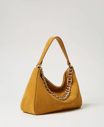Twinset Sac « Liliane » Moyen En Cuir Velours