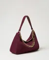 Twinset Sac « Liliane » Moyen En Cuir Velours