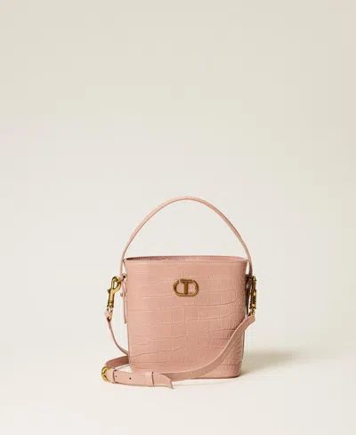 Twinset Sac Seau En Cuir Imprimé Croco