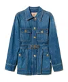 Twinset Safari Denim Jacket In Blue