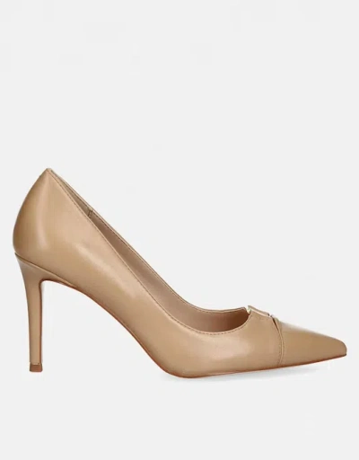 Twinset Twin Set Leather Decollete In Nude