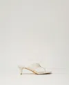 Twinset Sandales Mules En Cuir In White
