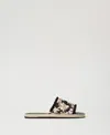 Twinset Sandales Slides Avec Imprimé Floral In Multi