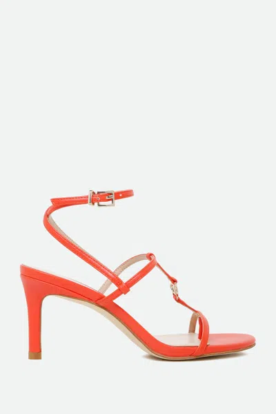 Twinset Logo-detail High-heel Sandals In Orange