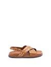 Twinset Stud-embellished Sandals In Brown