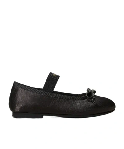 Twinset Satin Ballet Flats In Black