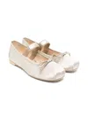 Twinset Satin Ballet Flats In Gold