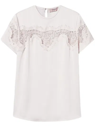 Twinset Satin Blouse In White