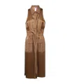 Twinset Twin-set Gold-tone Olive Green Sleeveless Dress