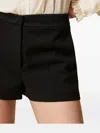 Twinset Satin-detail Shorts In Black