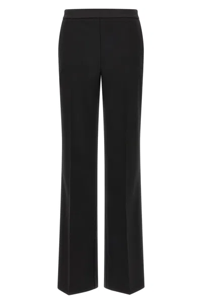 Twinset Satin Detail Trousers In Black