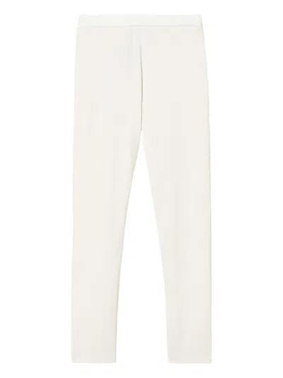 Twinset Satin-detail Trousers In White