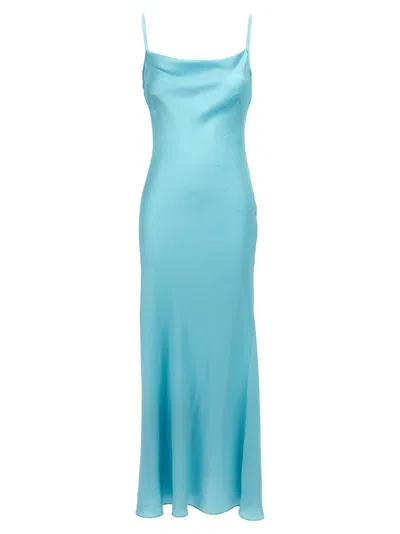 Twinset Satin Dress In Light Blue