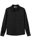 Twinset Satin-finish Shirt In Black