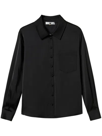 Twinset Satin-finish Shirt In Black