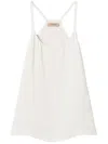 Twinset Thin Strap Satin Top In White