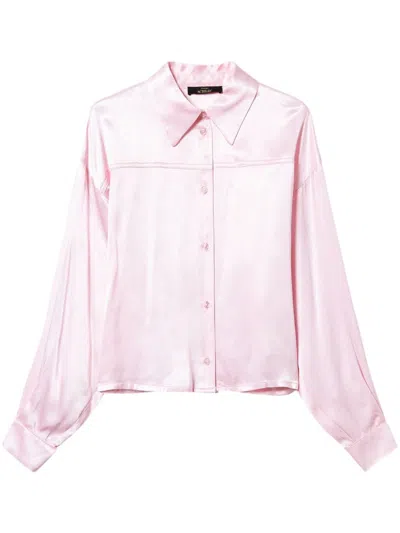 Twinset Satin Shirt In Pink