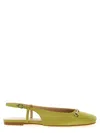 Twinset Twin Set Satin Slingback In Green