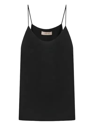 Twinset Satin Top In Black