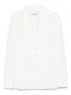 Twinset Satin-trim Blazer In White