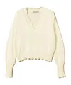 Twinset Scallop-edge Sweater In Cream
