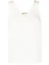 Twinset Scallop-edge Tank Top In White