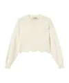 Twinset Scallop-hem Cropped Jumper In White