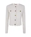 Twinset Scalloped Buttoned Jacket In White