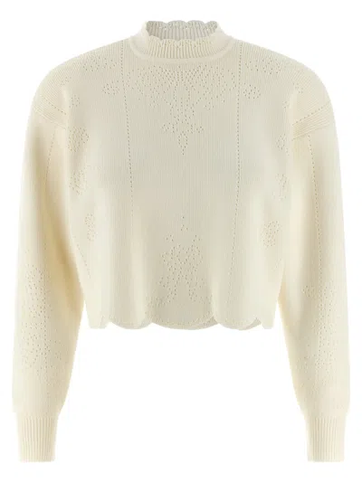 TWINSET SCALLOPED HEM SWEATER
