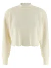 Twinset Scalloped Hem Sweater In White