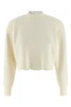 Twinset Scalloped Hem Sweater In White