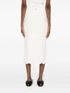 Twinset Scalloped Pencil Skirt In White