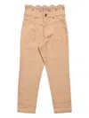 Twinset Scalloped-waist Trousers In Neutrals