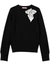 Twinset Scarf-detail Sweater In Black